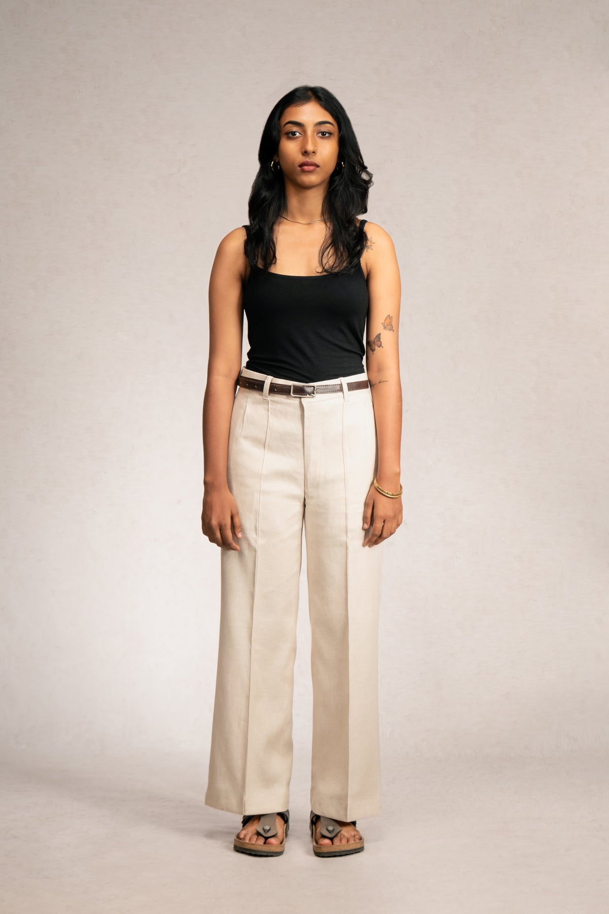 Pleated Linen Trousers (Women)