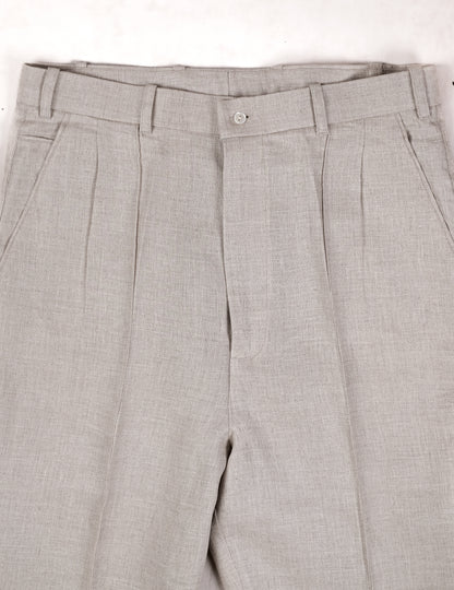 Pleated Linen Trousers (Men)
