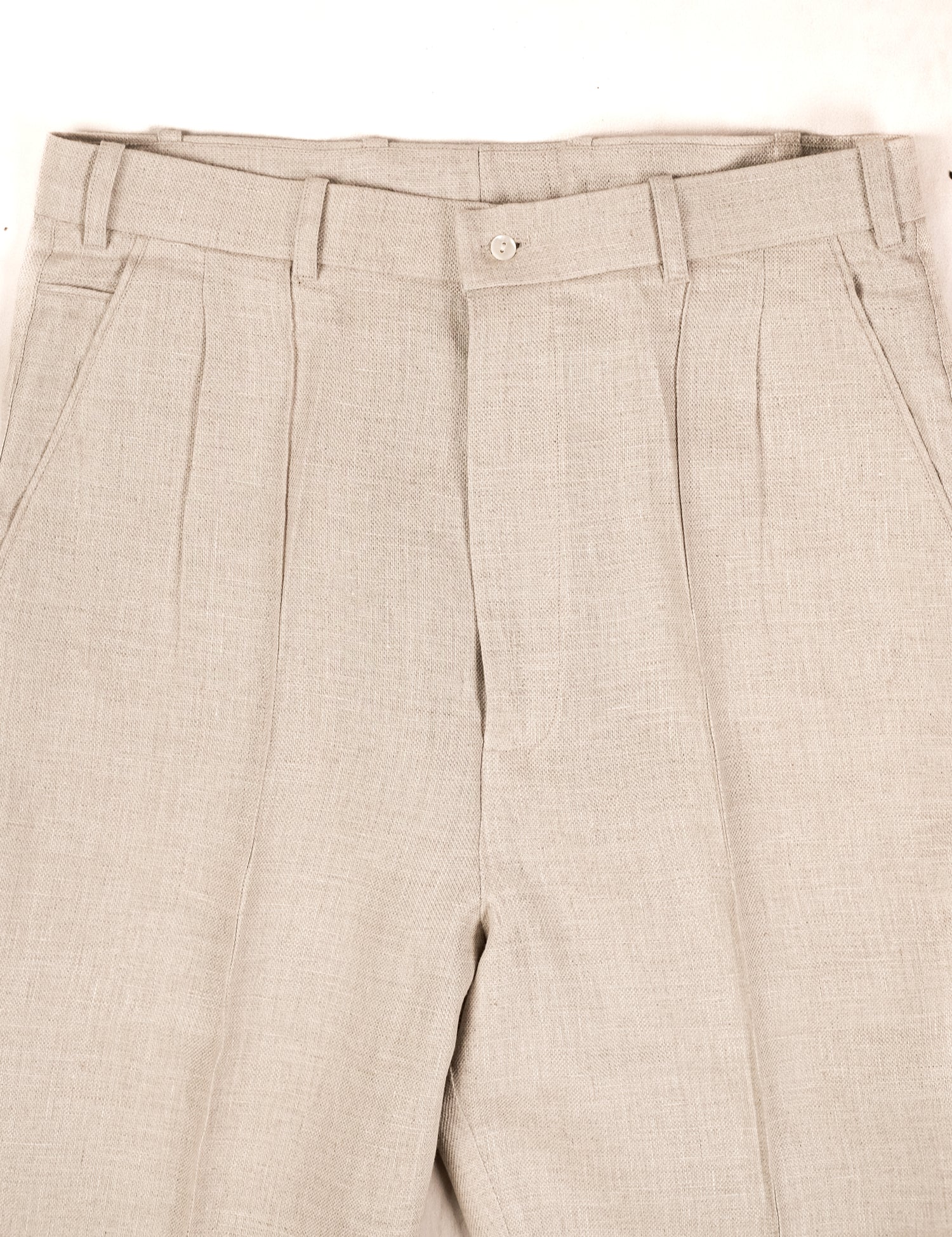Pleated Linen Trousers (Men)
