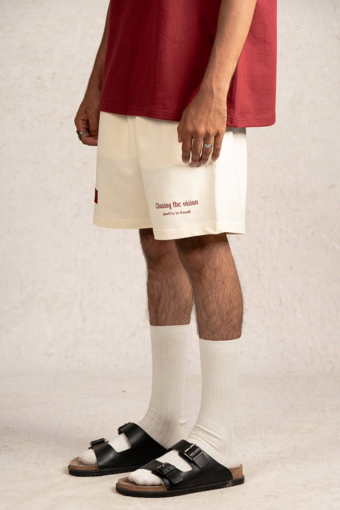 Cream Sweatshorts