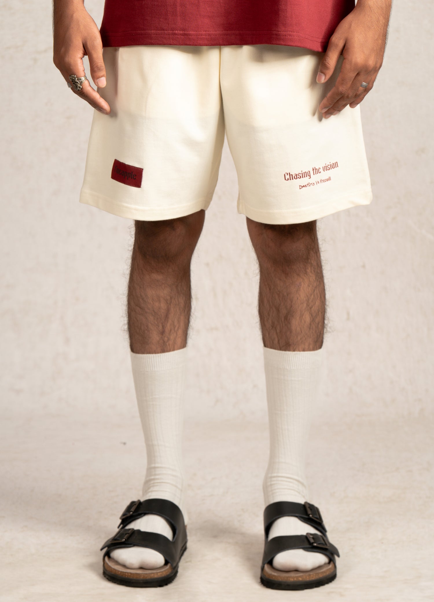 Cream Sweatshorts