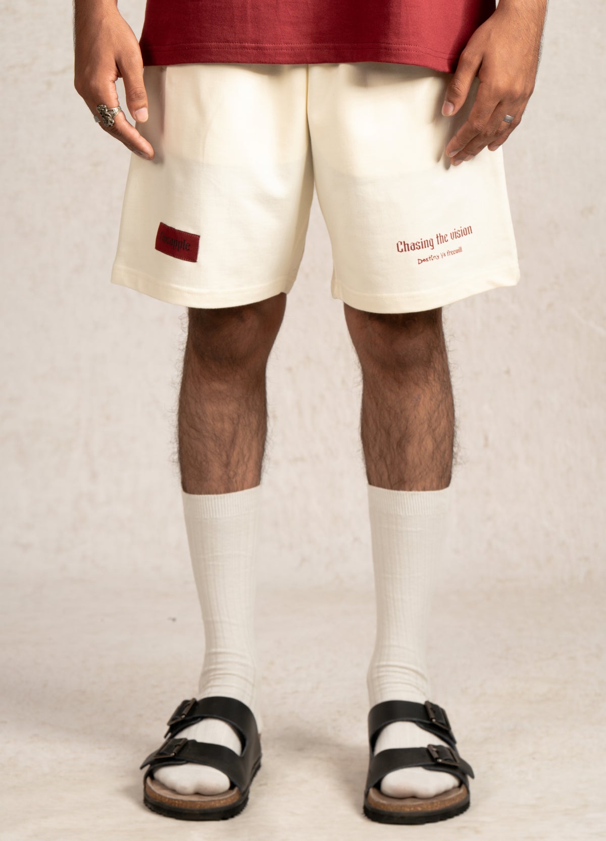 Cream Sweatshorts