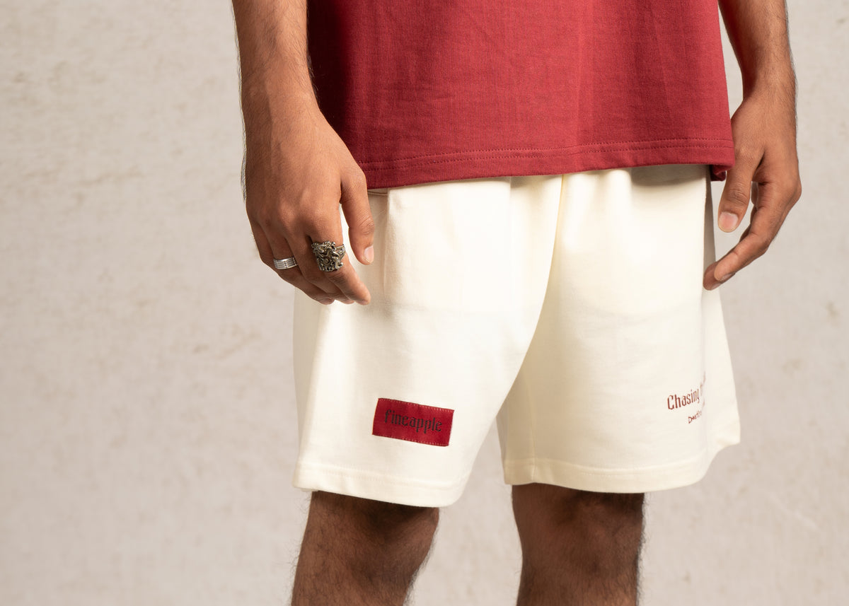 Cream Sweatshorts