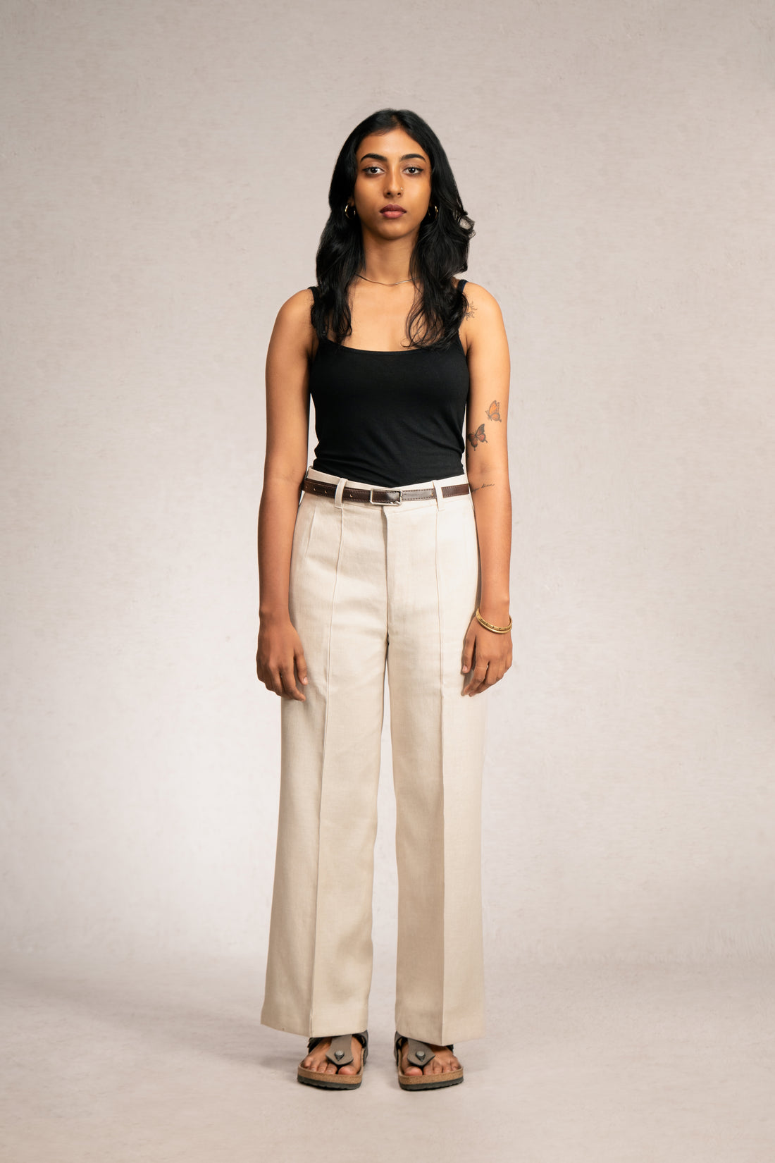 Pleated Linen Trousers (Women)