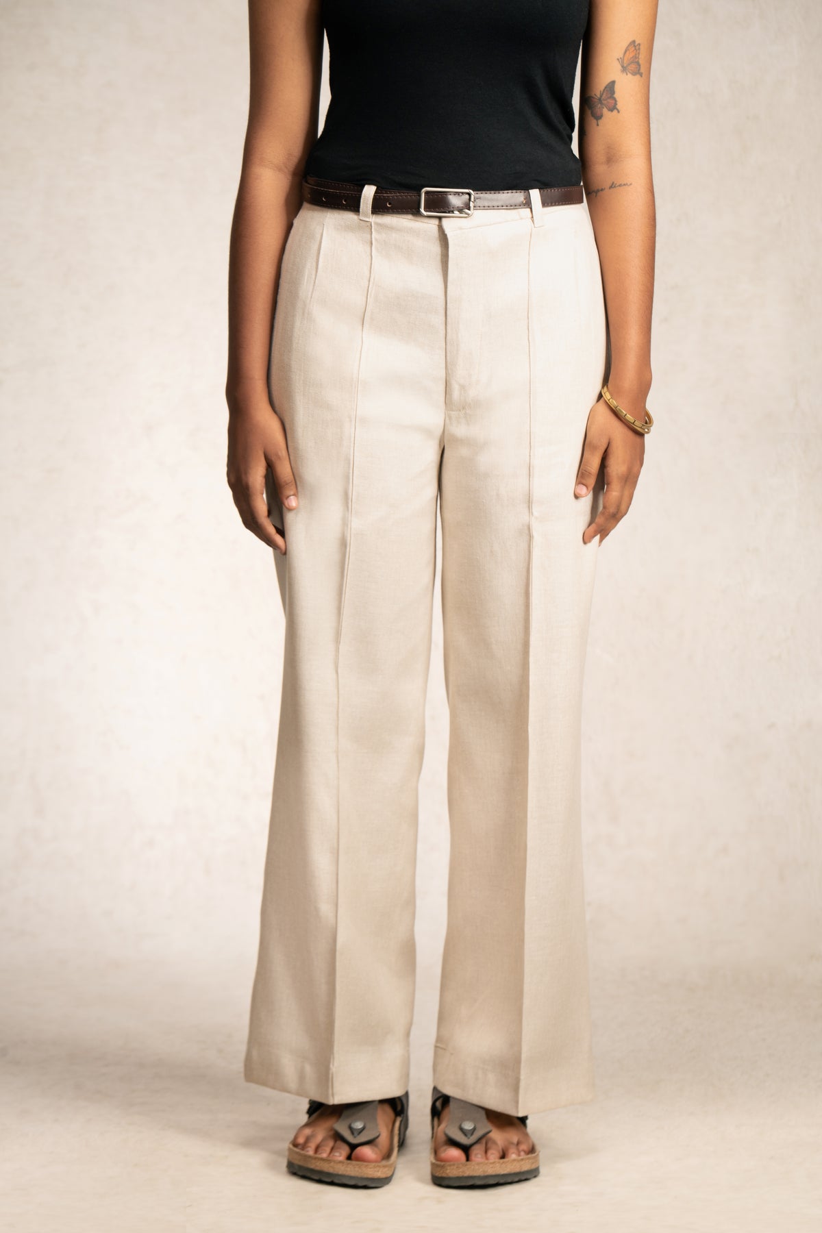 Pleated Linen Trousers (Women)